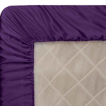 satin silk fitted sheet purple