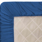 satin silk fitted sheet navy blue