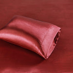 premium satin sheet red